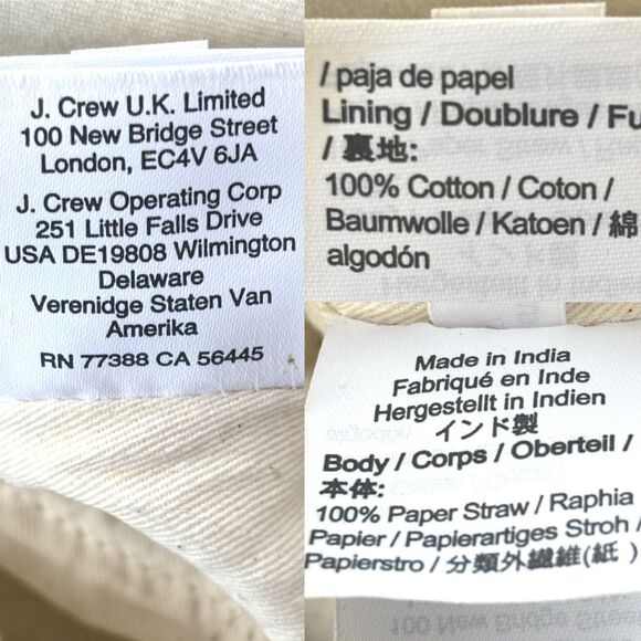 J CREW Small Montauk Bag Straw Tote Drawstring Top Removable Crossbody Strap - Picture 11 of 11